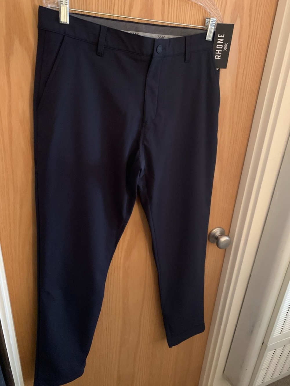 NWT Men’s RHONE Sz 34 True Navy Slim Coldspell Commuter Pant